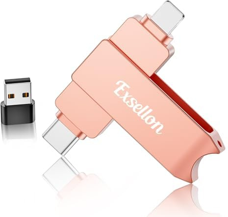 Exsellon 128Go Cle USB pour iPhone/Pad/Android/PC/Mac