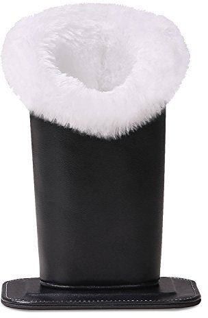 MoKo Porte-Lunettes, Velours Moderne Doublée en Peluche PU Cuir Magnétique Support de Protection, Anti-Rayures et Antipoussière Stand Case pour Lunettes et Lunettes de Soleil, Noir