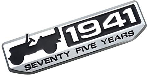 EmbRoom 75 Anni 1941 Anniversario in Metallo Emblema Targa Auto Adesivo di Ricambio per Jeep Wrangler Cherokee 2016 Patriot Compass