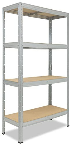 shelfplaza® 180x120x60cm Profi Schwerlastregal verzinkt/Metallregal mit 4 Böden à 200kg Tragkraft/Kellerregal Metall, Garagenregal, Werkstattregal oder Regal Lagerregal/Steckregal Metall