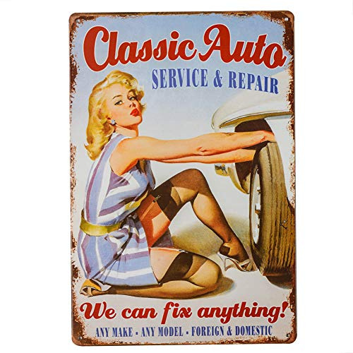 yunuo Garage Sign Pin Up Full Service Vintage Metal Tin Posters Home Wall Decor Art Plaque (08)