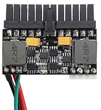 24pin DC ATX PSU 12V DC Input DC 12V 150 Watt Pico PSU ATX High Mini-ITX Netzteil mit Adapterplatine ATX Switch PSU Auto für Computer Mainboard und Auto/Motorrad