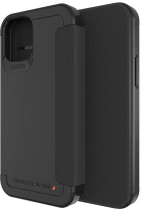 ZAGG Gear4 Wembley D30 Protective Case for iPhone 12 mini, Slim, Shockproof, Wireless Charging, (Black)