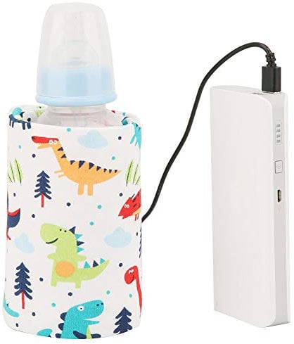 Heaveant Scaldabiberon USB, Scaldabiberon Mobile Portatile da Viaggio Scaldalatte Termostatico per Tutte Le Bottiglie