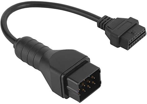 Ladieshow Câble de Diagnostic de Voiture 12 Broches à 16 Broches Adaptateur de connecteur OBD2 Extension d'accessoires de Voiture pour Renault