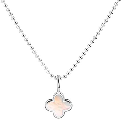 Kette Kleeblatt Perlmutt 925 Silber