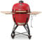 KAMADO BONO - Barbecue Professionale Kamado Bono Grande in Ceramica con Supporto da Pavimento con Ruote, Cottura Multifunzione a Due Zone, Ideale per 10 o Più Persone, Diametro 59 cm, Colore Rosso