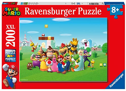 Ravensburger Super Mario 200 Piece Jigsaw Puzzles for Kids Age 8 Years Up - Extra Large Pieces, Multi-coloured, 12993