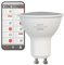 Brennenstuhl Connect WiFi GU10 Lampe (WLAN Glühbirne kompatibel mit Amazon Alexa und Google Assistant, 326lm, 4,5W, warmweiß (2700K) kaltweiß (6500), stufenlos dimmbar, kostenfreie App)