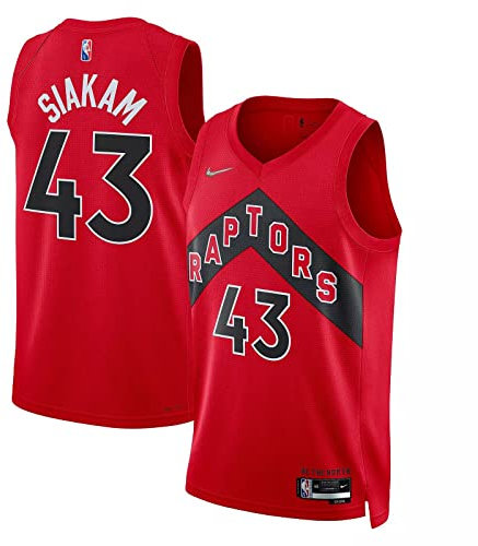 Pascal Siakam Toronto Raptors #43 Youth 8-20 Red Icon Edition Swingman Trikot, Rot/Ausflug, einfarbig (Getaway Solids), L