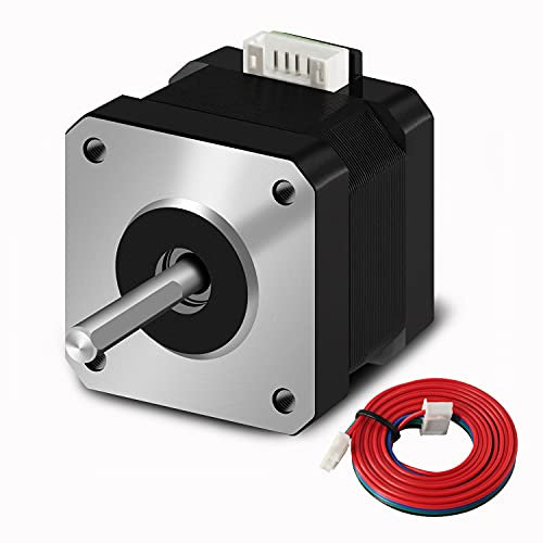 SIMAX3D Nema 17 Schrittmotor 42-34 Pancake (1 Stück/Pack) 1,5 A-3,8 V 2 Phasen 4 Drähte 1,8 Grad mit 1 Meter Kabel für Creality CR-10 10S Ender 3 3D-Drucker/CNC-Extruder und Y-Achse