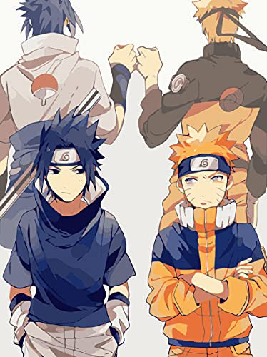 FAJIA Naruto Malen Nach Zahlen,Anime Malen Nach Zahlen,Malen Nach Zahlen Erwachsene,Paint by Numbers Adult, mit Pinsel Acryl-Pigment Zeichnung 40 x 50cm, no-2434
