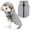Zunea Winterjacken für Kleine Hunde Winter Gepolstert Kleidung Welpen Wintermäntel Winddicht Chihuahua Yorkie Katze Reißverschluss Hundebekleidung Grau XL