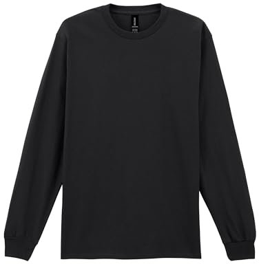 Gildan Ultra Cotton Adult Long Sleeve T-Shirt, Black, M