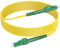 RamboCables LWL Glasfaser-Kabel LC/APC auf LC/APC, OS2 Singlemode Patchkabel 9/125μm LSZH, FTTH Lichtwellenleiter Gelb 2m