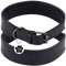 FAVPET Luxus Echtleder Halsband Hund Breit mit QR Code Anhänger, Gepolstertes Hundehalsband Leder Breit, Breites Lederhalsband Hund, Breite Hunde Halsbänder, Welpenhalsbänder Leder (Schwarz, XXL)