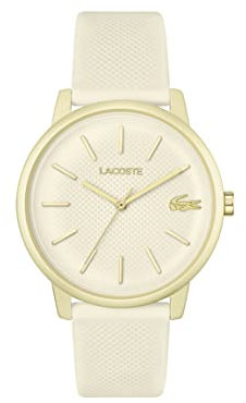 Lacoste Analog Quarzuhr für Herren Kollektion Lacoste.12.12 Move mit Champagnerfarbenes Silikonarmband - 2011239