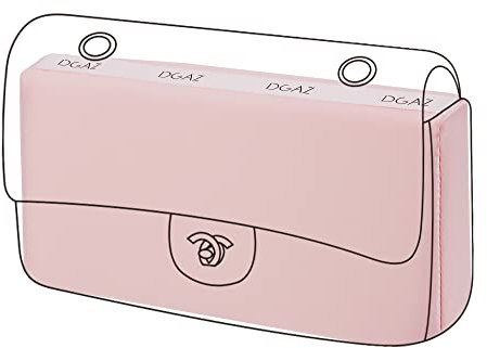 DGAZ Handtasche Einlage, Satin Tasche Shaper Einsatz für Chanel CF, Seidig Weiches Taschen Kissen, Formstabiler Taschenfüller (Rosa, CF Small 23)