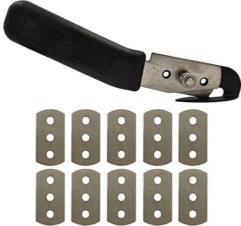 Professionelles Folienschneider-Sicherheitsmesser mit zusätzlichen 10 Ersatzklingen für Autofolie zum Verpacken von Autofolien (1 Cutter, 10 Klingen)