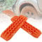 COSTWAY 2 Stücke Anfahrhilfe Sandbleche Offroad, Reifenleiter für Sand/Schlamm/Schnee, 10T, Recovery Board Tracks Mats, Traktionsmatte für Geländewagen Wohnmobil PKW LKW (Orange, 107 x 31 x 7 cm)