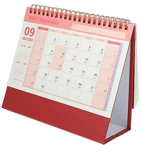 VILLFUL Tischkalender Stehender Desktop-kalender Aus Papier Mittelgroßer Monatskalender Aufstellbar Für Büro Zuhause Klassisch Elegant