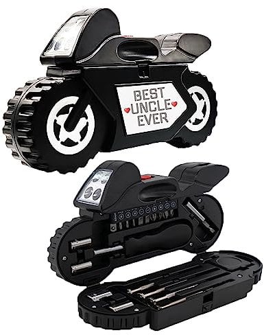 Best Uncle Ever Motorcycle Tool Kit | Unique Multi Tool Gift for Him | Fun Christmas, Birthday & Father’s Day Present for Uncle, Brother or Dad
