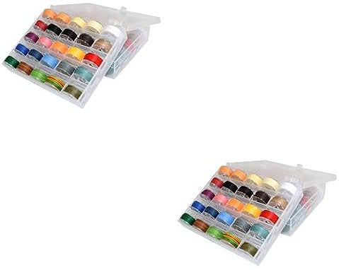 50 Rotoli di filo per cucire in pelle treccia di gioielli filo di cera piatto Cuciture filo cerato Collana fai-da-te corda per appendere corda tessuta a mano all'uncinetto Filo elastico filo perl