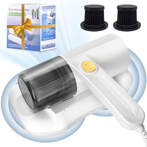 Matratzenreiniger Milbensauger mit UV-Licht & HEPA Filter, 12Kpa Große Saugkraft Matratzenreiniger Handstaubsauger 400W, 12800 Vibrationen/Min, für Matratzen, Sofa, Kissen, Teppiche Andere Stoffe