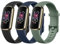 Tobfit 3Stück Armband für Fitbit Luxe - Silikon Weiches Sport Verstellbares Ersatzband für Damen Herren (S, Schwarz/Blau/Avocadogrün)