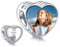 Annmors 925 Sterling Silber Charm Personalisierte Foto Anhänger fit Armband Halskette Maßgeschneiderte Herzform Rose Heart Bild Perle Frauen Mädchen Katzen Hunde Baby Familie