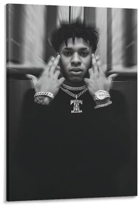 HEISAN Poster NLE Choppa Art Rapper Art Poster Leinwand Malerei Dekor Wanddruck Foto Zuhause Moderne dekorative Poster 60 x 90 cm