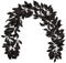 Hollyone 3 Stück Weihnachten Girlande Glitzer, 183cm Magnolien Blätter, Schwarz Weihnachtsbaumschmuck Indoor Outdoor Hängende Ornamente für Fest, Feiertage, Kamine Deko