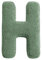 Mealini BUCHSTABENKISSEN - Buchstabe H, grün, ca 22 x 28 cm, Buntes Kissen Alphabet für Namen