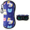 Playexen Custodia Occhiali Morbida con Cerniera per Uomo & Donna Custodia per Occhiali da Sole in Neoprene Morbida & Ultraleggero Porta Occhiali da Borsa Portatile con Moschettone(Testa di Gatto)