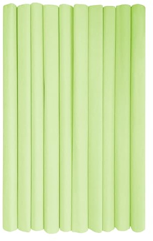 Interdruk Krepppapierrollen für Kinder, DIY und Dekorationen, 10 Rollen (50 cm x 200 cm, 28 g/m²), 40 Pastell-Limettengrün, Grün
