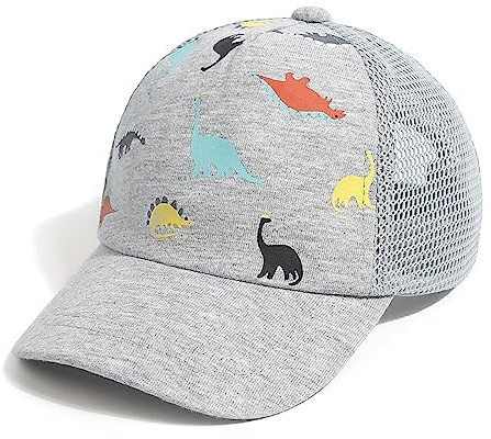 JANGANNSA Children's Baseball Cap Dinosaur Horn Summer UV Children's Hat for Boys Girls 1-2 Years