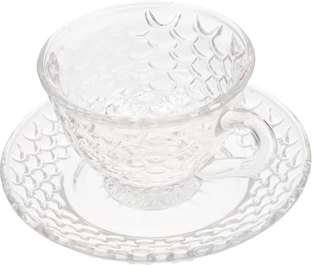 KICHOUSE Praktische Glas Becher Set 101-200ml Vintage Tee Tasse Tasse für