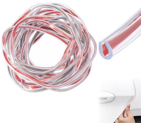 5m Joint de Porte Voiture Transparent,Baguette de Protection Voiture,Protection Portière Voiture Transparent,Protection Anti-Rayures pour Portière de Voiture, Adaptée à la Plupart des Voitures