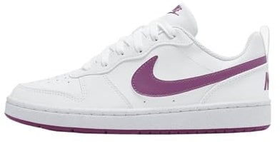 Nike Court Borough Low Recraft, Scarpe da Ginnastica, GS, Bianco (Bianco/Viola, Sistema Taglie Calzature EU, Adolescente, Numero, Media, 38)