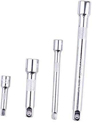 Mikikit 4pcs Ratchet Wrench Set Spanners Set Extension Bar Drive Socket Extender Hand Adjustment Tool