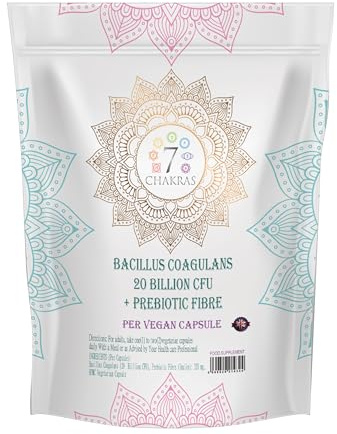 7C Bacillus Coagulans, 60 Capsules, 20 Billion CFU Spore Formula | Spore Forming Formula | 20 Billion CFU per Serving | Daily Supplement | Non-GMO, Gluten & Allergen Free | Made in the UK