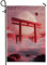 Bandiera da giardino rossa giapponese Torii, bandiera decorativa con paesaggio celeste, bandiera decorativa su entrambi i lati, per esterni, decorazione per la casa, decorazione per festival, 30,5 x