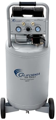 California Air Tools CAT 20015 1.5 HP Ultra Quiet, Oil-Free Air Compressor with Wheels, 20 Gallon Tank Capacity, 70 dB Noise Level, Electric, Portable