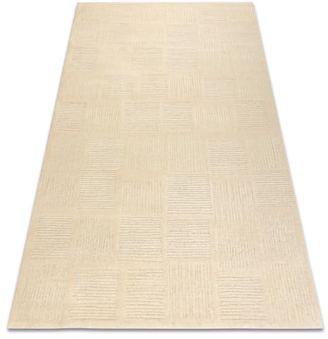 rugsx Wollteppich TEXTURA 488.20.LA100 OSTA - modern - Linien, geometrisch strukturell Creme 135x200 cm