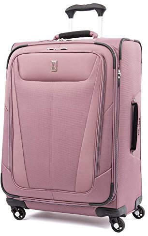 Travelpro Maxlite 5 Valise Extensible 63,5 cm, Rose poudré, Checked-Medium 25-inch, Maxlite 5 Softside Valise Extensible à roulettes pivotantes