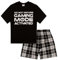 Do Not Disturb Gaming Mode Activated Woven Short Cotton Pyjama Set (15-16 Years) Black