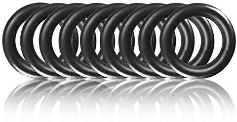 Ganzoo O-Ring Metall für Hunde-Leine, 15mm Innen-Durchmesser, 10 Stück, Stahlring, legierter Stahl, Nicht rostend, Rund-Ringe für Paracord 550 Halsband, Handtasche, Metallring, Basteln, Farbe Schwarz