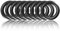 Ganzoo O-Ring Metall für Hunde-Leine, 15mm Innen-Durchmesser, 10 Stück, Stahlring, legierter Stahl, Nicht rostend, Rund-Ringe für Paracord 550 Halsband, Handtasche, Metallring, Basteln, Farbe Schwarz