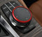 Demillo 1 Stück Aluminiumring für BMW 1 2 3 4 5 6 7 Serie X3 X4 X5 X6 Mittelkonsole iDrive Multimedia Controller Knopf (rot)