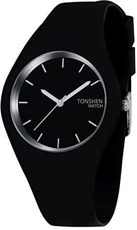 TONSHEN Damenuhr Fashion Analog Quarz Uhren Einfach Casual Kautschuk Armbanduhr für Damen Mädchen 12 Farbe